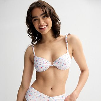 Juniors' Ninety-Nine° Twist Front Underwire Bikini Top