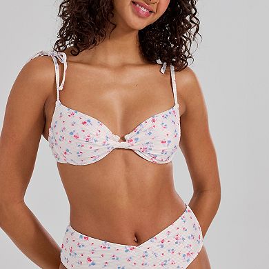 Juniors' Ninety-Nine° Twist Front Underwire Bikini