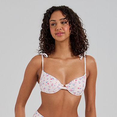 Juniors' Ninety-Nine° Twist Front Underwire Bikini