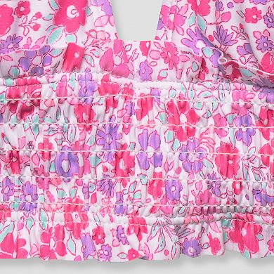 Juniors' Ninety-Nine° Microruffle Smocked Bralette