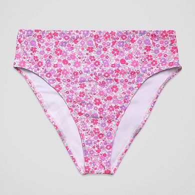 Juniors' Ninety-Nine° Cheeky High Waist Bikini Bottoms