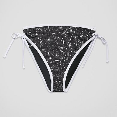 Juniors' Ninety-Nine° Celestial Print Side-Tie Bikini Bottoms