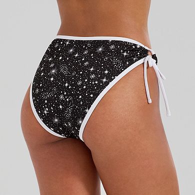Juniors' Ninety-Nine° Celestial Print Side-Tie Bikini Bottoms