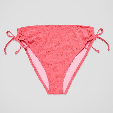 Juniors' Ninety-Nine° Floral Print Side-Tie Bikini Bottoms