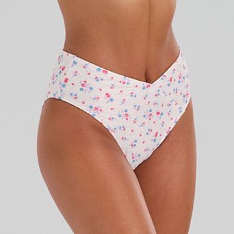 Juniors' Ninety-Nine° Floral Print High Rise Bikini Bottoms