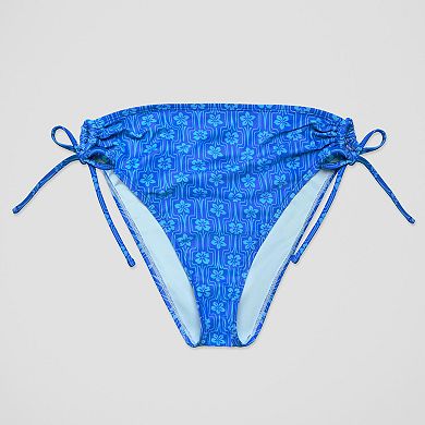 Juniors' Ninety-Nine° Side Tie Adjustable High Waist Bikini Bottoms