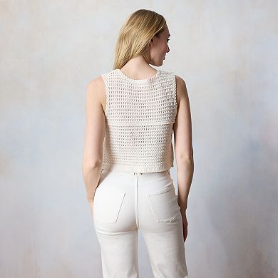 Women's LC Lauren Conrad Crochet Vest