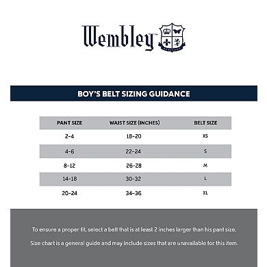 Wembley Boys' Everyday Feather Edge Dress Casual Belt