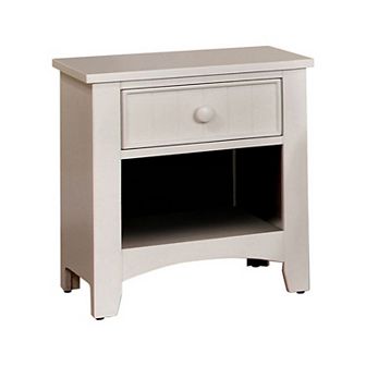 Omnus Wood Night Stand, White Finish