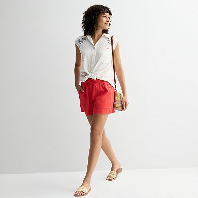 Women's Sonoma Goods For Life® Embroidered Summer Sleeveless Shirt