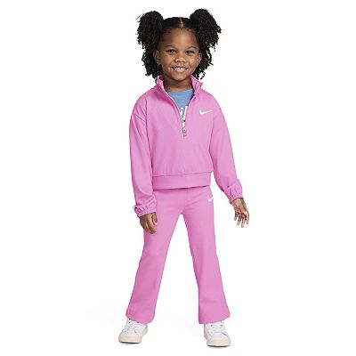 Baby Toddler Girls Nike Ribbed Quarter-Zip Top Flared