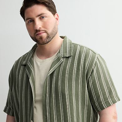 Big & Tall Sonoma Goods For Life® Short Sleeve Vacation Button-Down Shirt