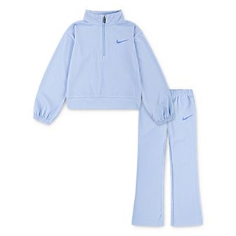 Girls 4-6x Nike 2 pc Ribbed Quarter-Zip Top & Leggings Set