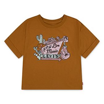 Girls 7-16 Levi's® Cowboy Boots Western Short Sleeve Boxy T-shirt