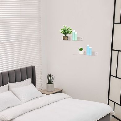 Clear Acrylic Floating Shelves Wall Mounted For Room Wall Display Shelf