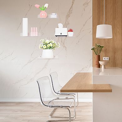 Clear Acrylic Floating Shelves Wall Storage Shelves For Room Wall Display Shelf