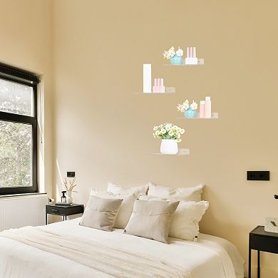 Clear Acrylic Floating Shelves Wall Storage Shelves For Room Wall Display Shelf