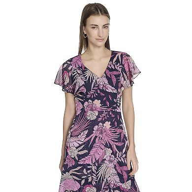 Women's Harper Rose Flutter Sleeve Midi Dress