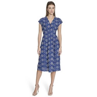 Women's Harper Rose Sleeveless Collared Fit & Flare Dress