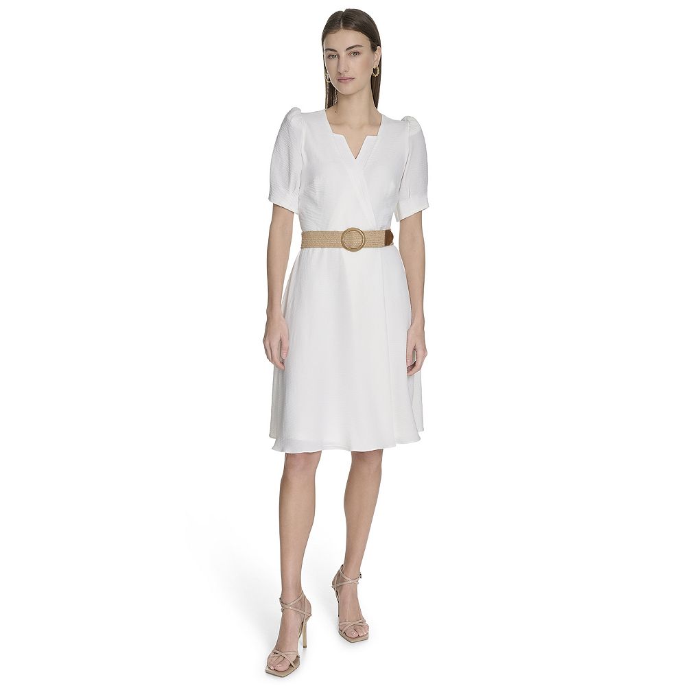 SHORT FLARED DRESS WITH HARDWARE NAVÀS NOUVEAU