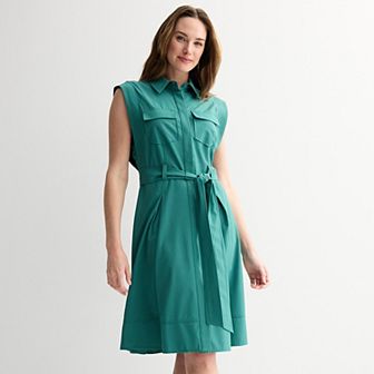 Women's Andrew Marc Belted Shirt Dress