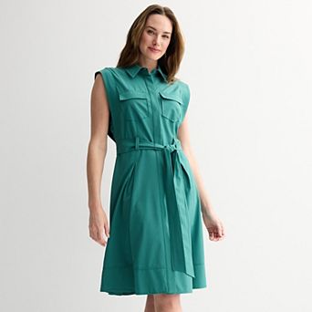 Women's Andrew Marc Belted Shirt Dress