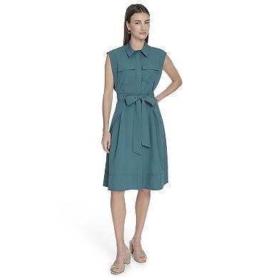 Women's Andrew Marc Belted Shirt Dress