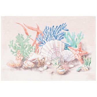 Safavieh Ivy Seashells Print Entry & Kitchen Throw Rug