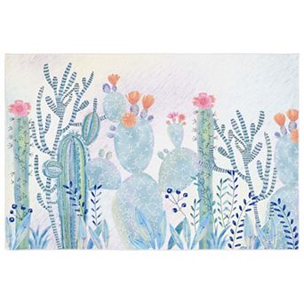 Safavieh Ren Cactus Print Entry & Kitchen Area Rug