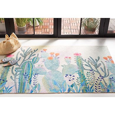 Safavieh Ren Cactus Print Entry & Kitchen Area Rug