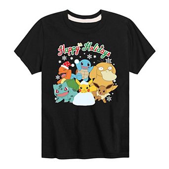 Boys 8-20 Pokémon Happy Holidays Graphic Tee