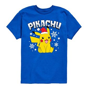 Boys 8-20 Pokémon Pikachu Christmas Graphic Tee