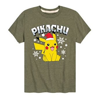 Boys 8-20 Pokémon Pikachu Christmas Graphic Tee