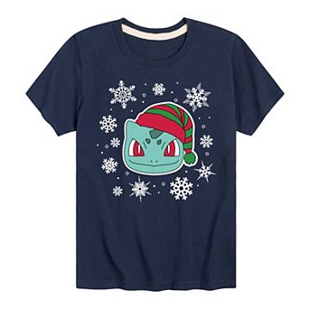 Boys 8-20 Pokémon Bulbasaur Snowflakes Graphic Tee