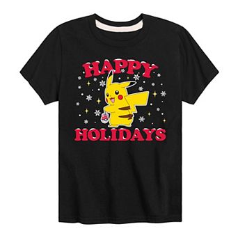 Boys 8-20 Pokémon Happy Holidays Graphic Tee