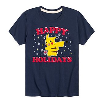 Boys 8-20 Pokémon Happy Holidays Graphic Tee