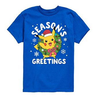 Boys 8-20 Pokémon Seasons Greetings Graphic Tee