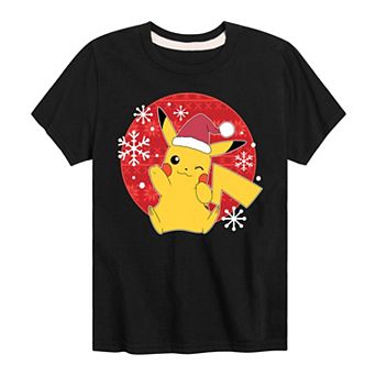 Boys 8-20 Pokémon Pikachu Santa Hat Graphic Tee