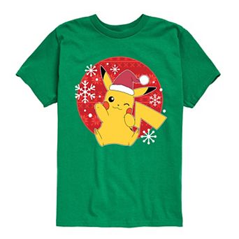 Boys 8-20 Pokémon Pikachu Santa Hat Graphic Tee