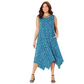 Catherines Women's Plus Size Anywear Reversible Crisscross V-Neck Maxi Dress