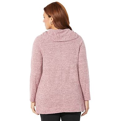 Catherines Women's Plus Size Impossibly Soft Cowlneck Top