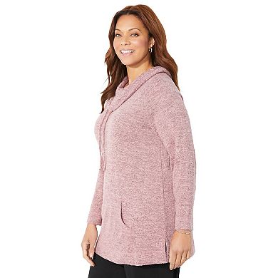 Catherines Women's Plus Size Impossibly Soft Cowlneck Top