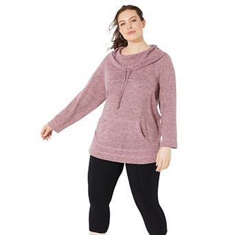 Catherines Women's Plus Size Impossibly Soft Cowlneck Top