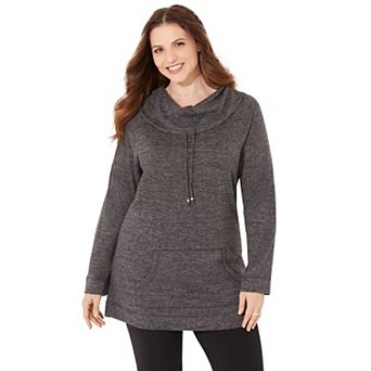 Catherines Women's Plus Size Impossibly Soft Cowlneck Top