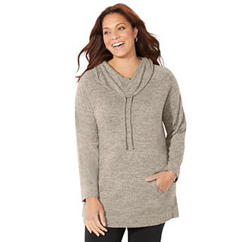 Catherines Women's Plus Size Impossibly Soft Cowlneck Top