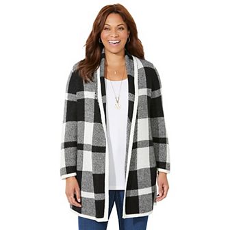 Catherines Women's Plus Size Petite Country Village Sweater Cardigan