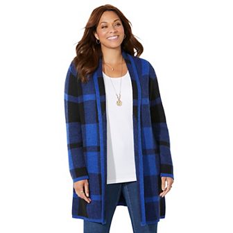 Catherines Women's Plus Size Petite Country Village Sweater Cardigan