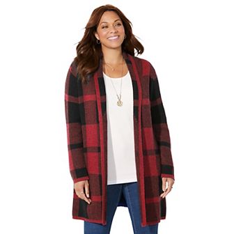 Catherines Women's Plus Size Petite Country Village Sweater Cardigan