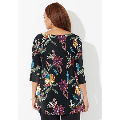 Catherines Women's Plus Size Petite Anywear Tunic