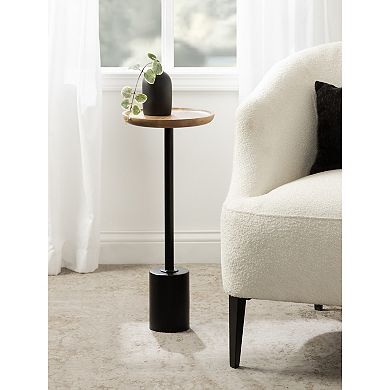 Xyler Wood and Metal Drink Table